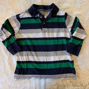 Striped long sleeve collard shirt 3t